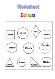 English Worksheet: Colours