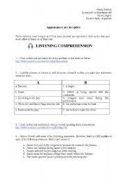 English Worksheet: Appearances are deceptive