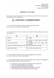 English worksheet: Appearances are deceptive