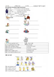 English Worksheet: jobs and family