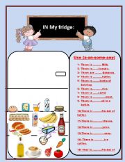 English Worksheet: IN MY FRIDGE