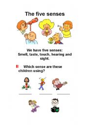 English Worksheet: The Five Senses (3 pages)