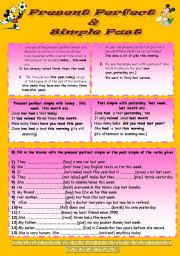 English Worksheet: Present Perfect & Simple Past