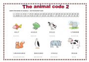 English worksheet: THE ANIMAL CODE 2