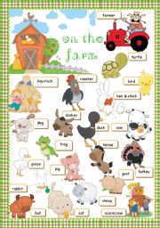 English Worksheet: On The Farm