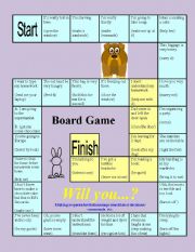 Board game _ Will you...?   (Making requests/invitations/unpremeditated decisions/ commands, etc.)