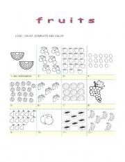 English worksheet: FRUITS