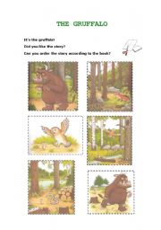 English Worksheet: The gruffalo