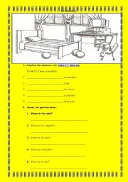 English Worksheet: Prepositions and Questions with 