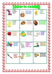 English Worksheet: Easter picture test plus KEY