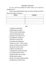 English Worksheet: POEM ABOUT HEALTH