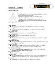 English Worksheet: Christmas Traditions