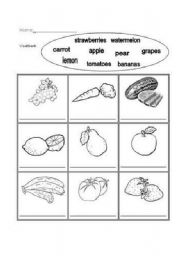 English worksheet: I like food