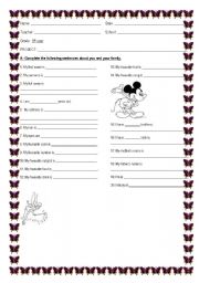 English worksheet: PROJECT: Who I am, who you are, my identity!