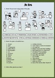 English Worksheet: Jobs