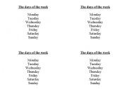 English worksheet: the days of the week