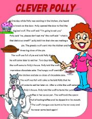 English Worksheet: Clever Polly