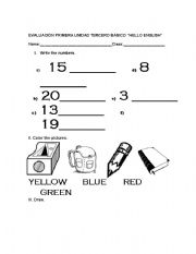 English worksheet: school