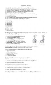 English Worksheet: Compound adjectives