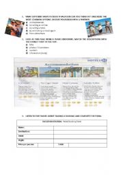 English Worksheet: make vacation reservation (hotel)