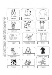 English Worksheet: Clothing pictionary 4