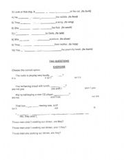 English worksheet: study tag questions
