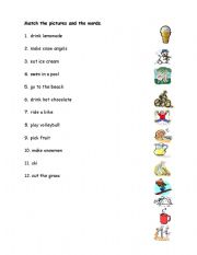 English worksheet: Vocabulary Matching