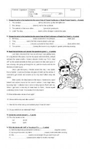 English Worksheet: Past Tense VS Present Tense