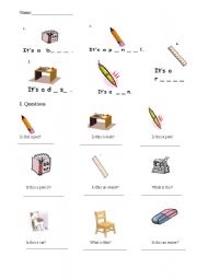 English worksheet: games