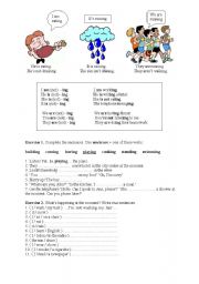 English Worksheet: I am doing