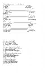 English Worksheet: Presnt simple or present continuous