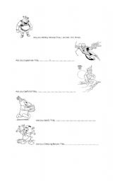 English Worksheet: Are you Mickey Mouse 