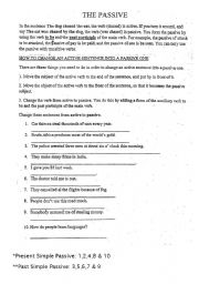 English Worksheet: The Passive