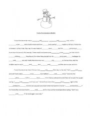 English worksheet: Frosty the Snowman madlib