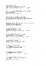 English worksheet: various grammar exercises