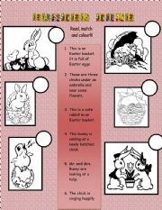 English Worksheet: Read, match and colour!!