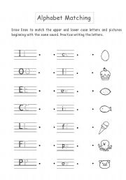 English Worksheet: Alphabet Matching 2