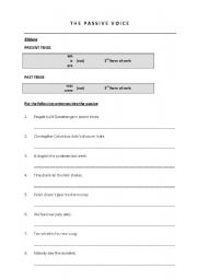 English worksheet: The Passive Voice