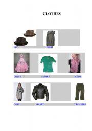 English Worksheet: CLOTHES
