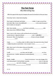 English Worksheet: Past Tense Gap Fill