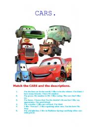 English Worksheet: Cars.