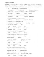 Worksheet for Correct form of verbs and prepositions