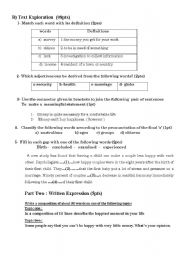 English worksheet: mock Baccalaureate sample 