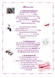 English Worksheet: Womens Day - song