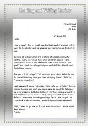 English Worksheet: Informal letter