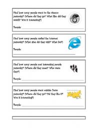 English worksheet: Find who Past Simple speaking activity