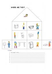 English Worksheet:  WHERE ARE THEY?