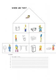 English worksheet:  WHERE ARE THEY?