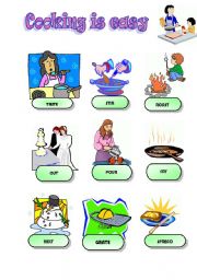 English Worksheet: COOKING IS EASY