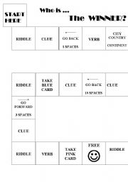 English Worksheet: Jobs Board Game